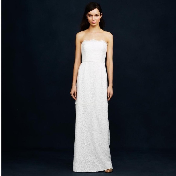J. Crew Dresses & Skirts - J.Crew Ivory Lace Eyelash Feminine Wedding Dress